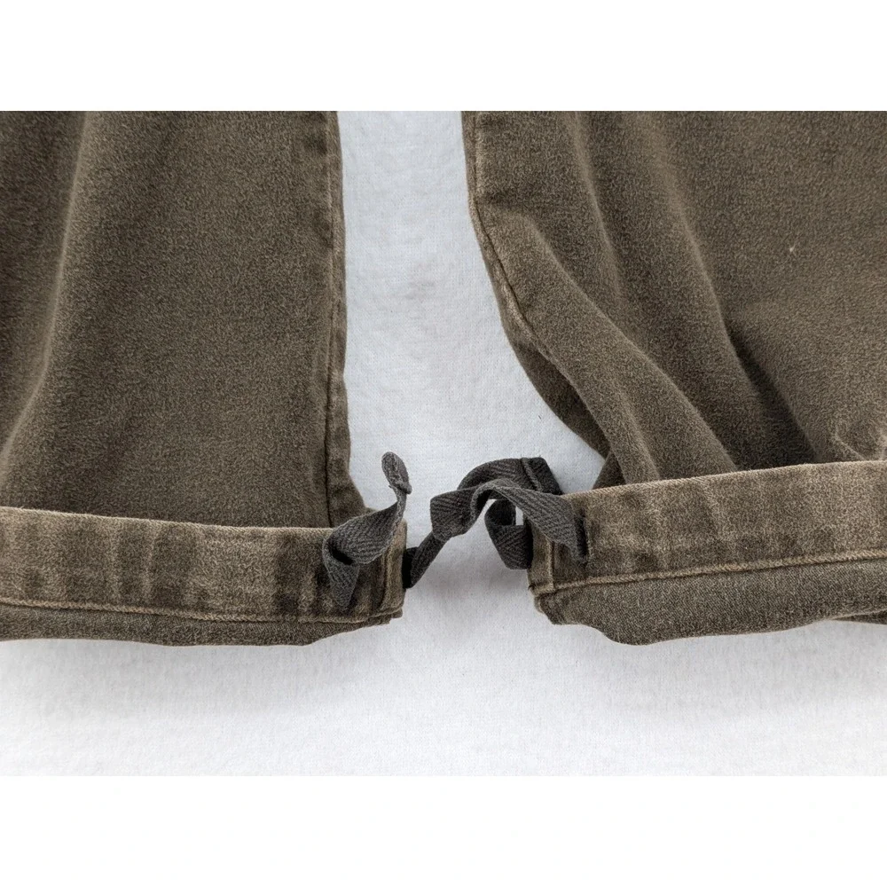 Banana Republic Traveler Cargo Pants 32L Brown Suede Feel Adjustable Utility